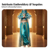 Indian Cinema-Inspired Dance Outfit Sparkling Feature S Exotic Princess Costume