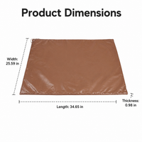 Breathable Dog Cooling Mat, Pet Cooling Mat for Hot Summer, Washable Milk Tea Brown Synthetic Fabric Mat, for Sofa, Car, Travel