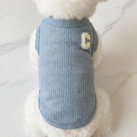 Dog Vest for Small Dog Clothes, Lightweight Polyester Short Vest, Korean Style Dog Tank Top for Puppy Summer and Spring Apparel, Single Pack