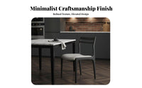 Upholstered Ladderrear Chair Minimalist Design Kitchen Seating Curved Seat Sturdy Frame for Restaurant Owners, Families, Cafe