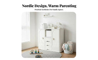 Wheeled Multi-compartment Storage multi-functional unit Large Capacity Household Furniture for young children
