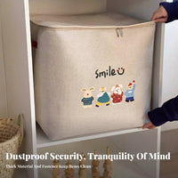 Foldable textile container debrisresistant Clothes Organizer fastener closurepered Lid for household users