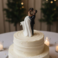 Bride and Groom Cake Topper Long-Lasting Resin Wedding Couple Figurine Reusable