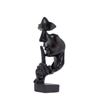 Smooth Finish Modern Art Decor Sculpture Shushing Face Figurine Minimalist Design for Desk