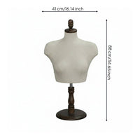Female Torso Mannequin Sturdy Window Base Display Mannequin textile Covered Dress Form Torso for Sewing Room