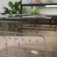 Pet Breeding Box Lid Reptile Feeding Box Stackable Small Animal Hatching Container for Temporary Housing