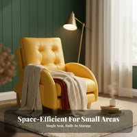 Transformable Chair Bed Space Saving Single Sofa Multi-Functional Comfortable Cushioning for Students, Young Adults, Small Areas