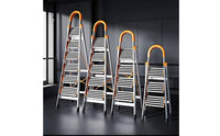 Folding Step Ladder Foldable Household Ladder Anti-Slip Step Stool with Handrail for Homeowners, Kitchen, Garage, Closet