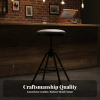 Adjustable Pedestal Stool Industrial Aesthetic Counter-Height Seating Stable