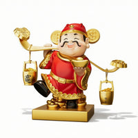 Caishenye Statue Decorative Wealth Deity Statue Auspicious Deity of Prosperity Figurine for Homeowners, Living Room, Entryway