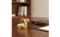 Brass Paperweight Sculpted Ram Figurine Long-Lasting for Study, Professionals