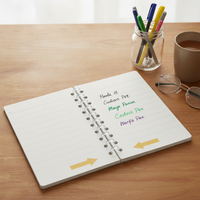 American Splatter Animal B5 Loose-Leaf Notebook for Students, Detachable Ring Coil, Thickened A5 Diary