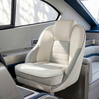 Pilot's Bucket Seat High-Back Helmsman Seat Extended-Use Comfort for Captains, Anglers, Yachts