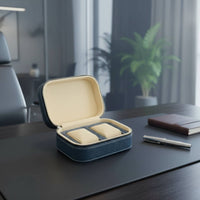 Portable Watch Storage Box Soft Lining Zippered Watch Travel Case Zippered Jewelry Storage Box Wear-Resistant Long-Lasting Hard