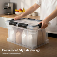 Rolling Dry Food Bin Airtight Bulk Dry Goods Container Includes Measuring scoop