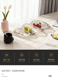 Modern Luxury Hollow Metal Fruit Tray