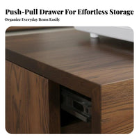 TV Console With Storage Drawers Extendable Media Stand Space-Saving Modern Wooden Media Cabinet for Home Theater, Living Room, Bedroom