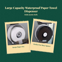 Wall Mounted Tissue Box Holder, Waterproof, Large Capacity