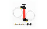 Clear Hand Siphon Pump with Clamps for Garage, Roadside Emergency
