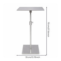 Adjustable Side Table Compact Side Table with Metal Base for Living Room