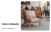 Stylish Design Upholstered Armchair Thick Padded Cushions Wooden Frame Armchair High-Density Foam Lounge Seating Sturdy Construction for Business Owners, Book Lovers, Office, Reception Area, Living Room, Reading Nook