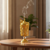 Electric Incense Burner Decorative Tabletop Incense Burner Golden Censer Stable for Prayer, Tea Room