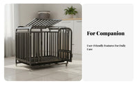 Easy to Clean Heavy Duty Dog Enclosure Rust-Resistant Heavy Duty Dog Crate Finish Multi-Door Design for Medium Dogs, Young Dogs, Home