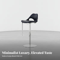 Adjustable rotating Bar Stool Minimalist Design Adjustable rotating Stool Stable Base with Footrest for Interior Designers