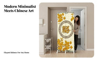 Foldable Folding Panel Screen Chinese Design Design 4-Panel Folding Screen Privacy Enhancing Room Divider Versatile Use for Lovers of Asian Decor, Apartment Dwellers, Homeowners, Entrance Hallway, Bedroom, Restaurant