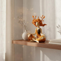 Seated Meditation Figurine Calm Resin Sculpture Artistic for Desk, Shelf