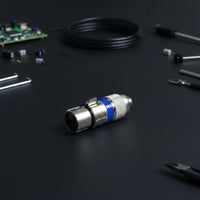 XLR to Thread Adapter Silver Inline Coupler Rugged for Tight Confined Areas