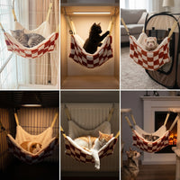 Cat Hammock for Cage, Winter Warm Soft Hanging Cat Bed, Soft Swing and Cage Accessories for Indoor Universal Breeds, Standard Size Winter Bed