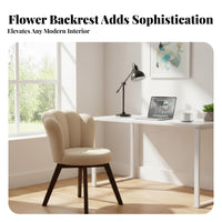 Scalloped Back Vanity Chair Comfortable for Long Sitting Home Furniture
