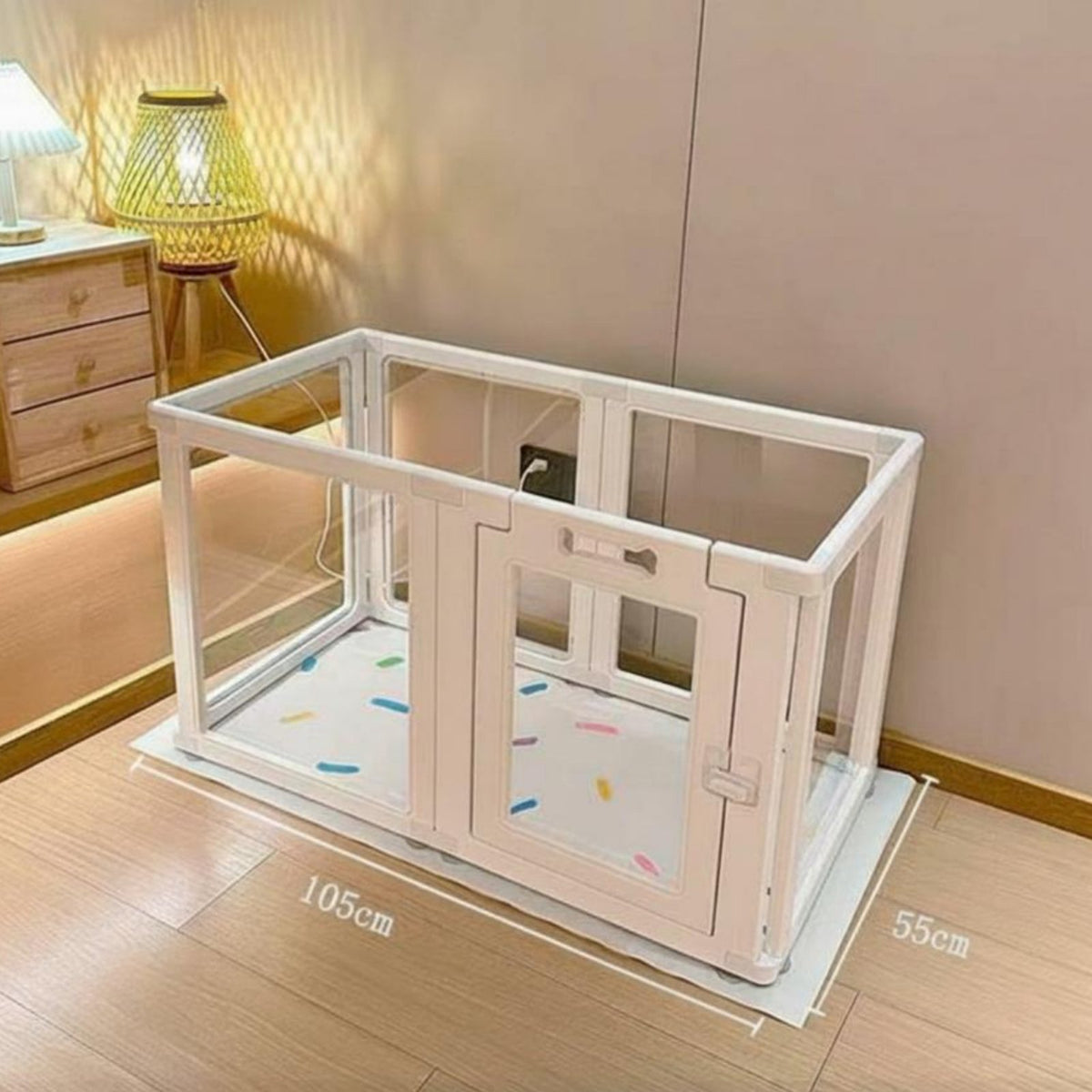 Acrylic Pet Playpen Transparent Dog Fence Indoor Use