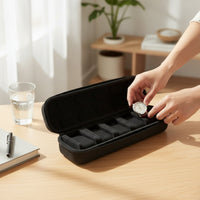 Watch Case with Foam Inserts Guarding Watch Case with Slots Organized for Journeyers