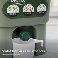 Bokashi Composting Bin Airtight Closure Fermenting Compost Container Kitchen Compost Container Odorless Kitchen Food Waste Bin