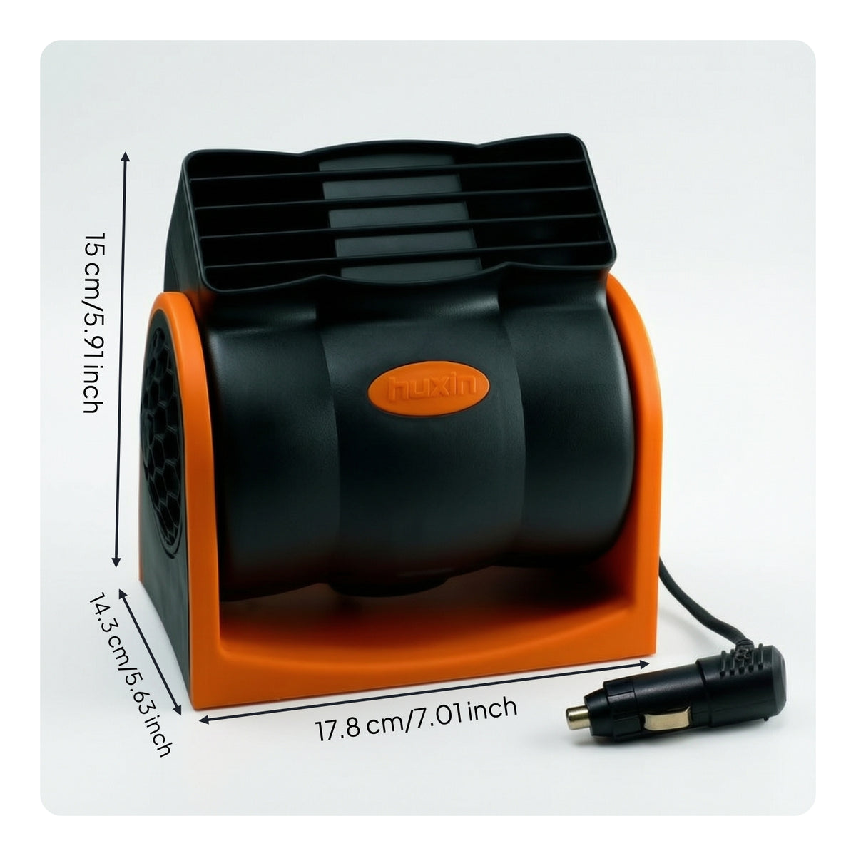 Bladeless Car Fan Compact for Road Trips, Trucks, Drivers, Truckers
