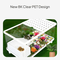 Acrylic Turtle Habitat with Clear Terrarium and Basking Deck