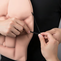 Wearable Muscle Chest Molded Foam Torso with Straps Lightweight Prop Realistic for Adults, Performers, Costume Parties, Stage Performances, Pranks