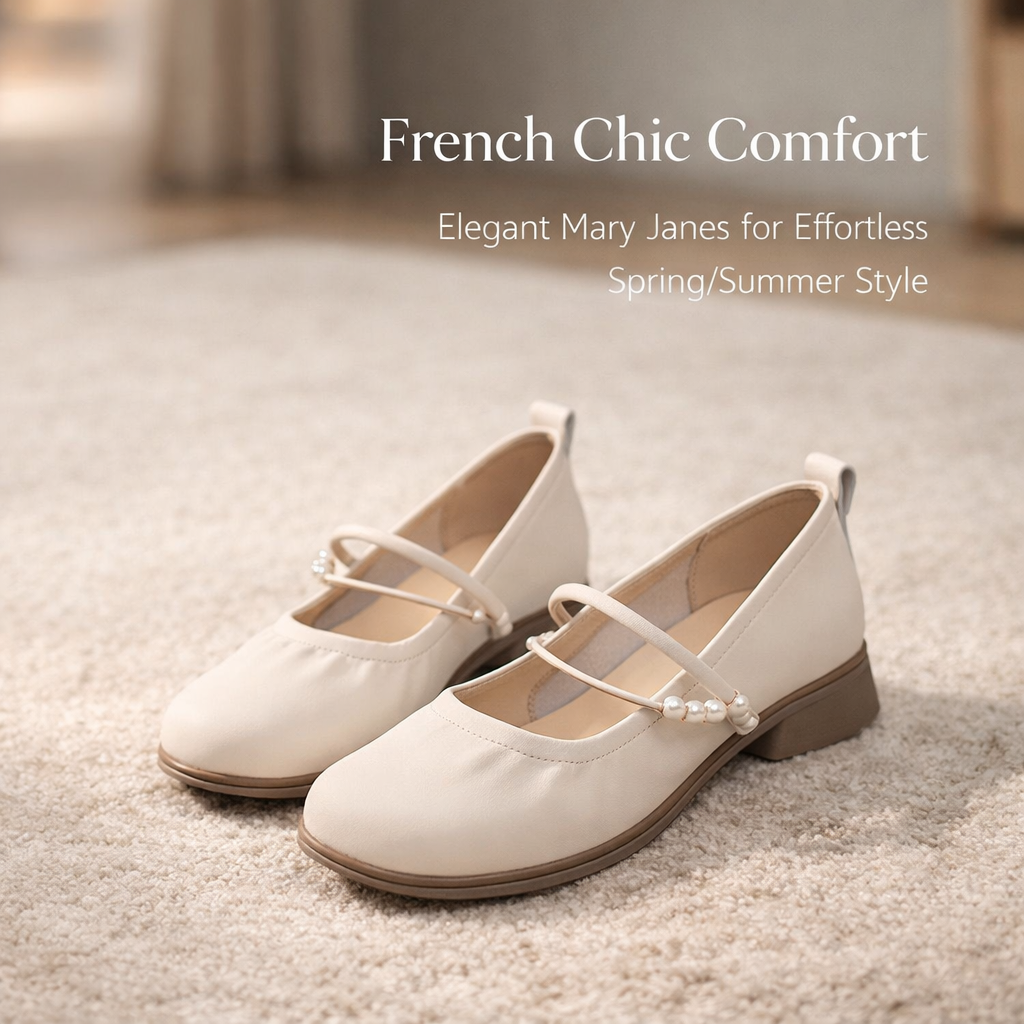 Ballet Flats for Women with Soft Sole and Round Toe Design, Comfortable Walking Shoes for Daily Wear, Extended Sizes to European 43 for Larger Feet