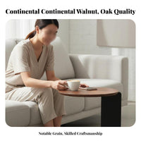 2 Pieces Round Nesting Tables Modern Design Nesting Table Set Sturdy Construction adaptable Use for Homeowners, Bedroom, Office