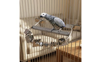 Stainless Steel Bird Perch Long-Lasting Curved Metal Enclosure Perch Easy To