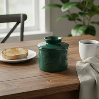 Ceramic Butter Dish Easy to Clean Tableware Embossed Design