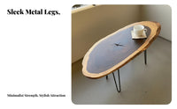 Live Border Slab Table Sturdy Live Border Tabletop Handmade for Bedroom
