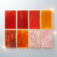 8 Pieces Stained Glass Sheet Translucent Colored Glass Sheet Easy to Cut for Artists, Mosaic Crafts