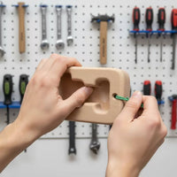 Wooden Fingerboard with Hanging Rope Compact Finger Training Board Non Slip Grip Panel with Rope for Climbers, Boulderers