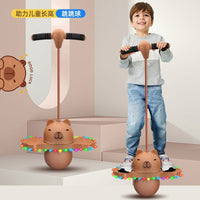 跳跳球儿童弹力球成人小孩平衡健身运动发光蹦蹦球卡皮巴拉跳跳球