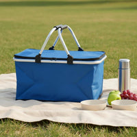 Foldable Outdoor Basket Lightweight Insulated Folding Basket Foldable Chiller Tote Waterproof Liner Large Capacity Food Tote