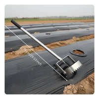 Mulch Film Hole Puncher Labor-Saving Planting Tool Adjustable Length for Farmers