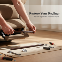 Folding Recliner Chair Parts and Accessories - Armrest, Lock, Brake, Elastic Rope, Connector